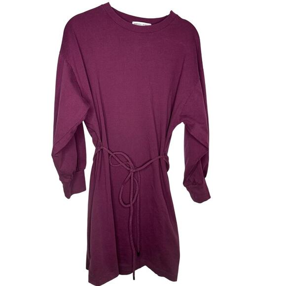 Rebecca Minkoff Dress Size Small Wine Berry Tie Waist Short Casual - Picture 1 of 5